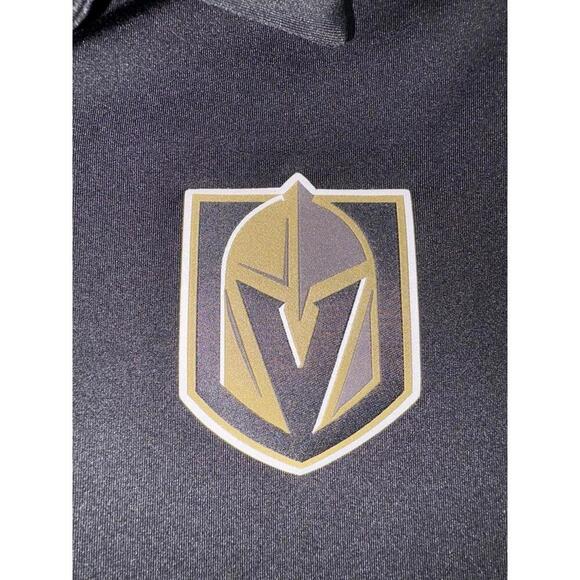 LAS VEGAS GOLDEN KNIGHTS NHL Hockey Polo Shirt ADIDAS Men's Small Black Plastic - Picture 1 of 10